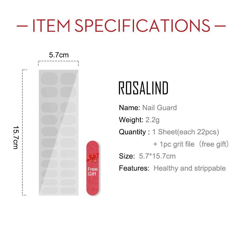 Nail Salon Nail Polish Glue Protective Sticker 1 Piece Nail Polish Film Sticker Double Row 22 Can Tear Nail Patch