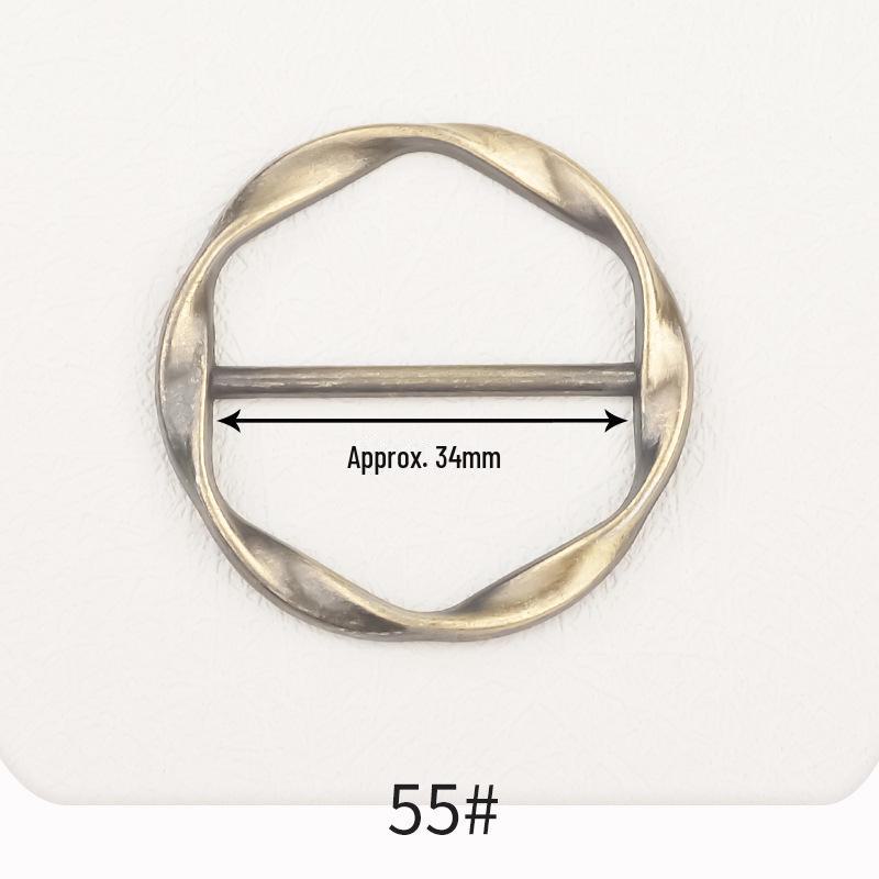 Premium Metal Buckle Summer Korean T-Shirt with Pearl Round Top Knot