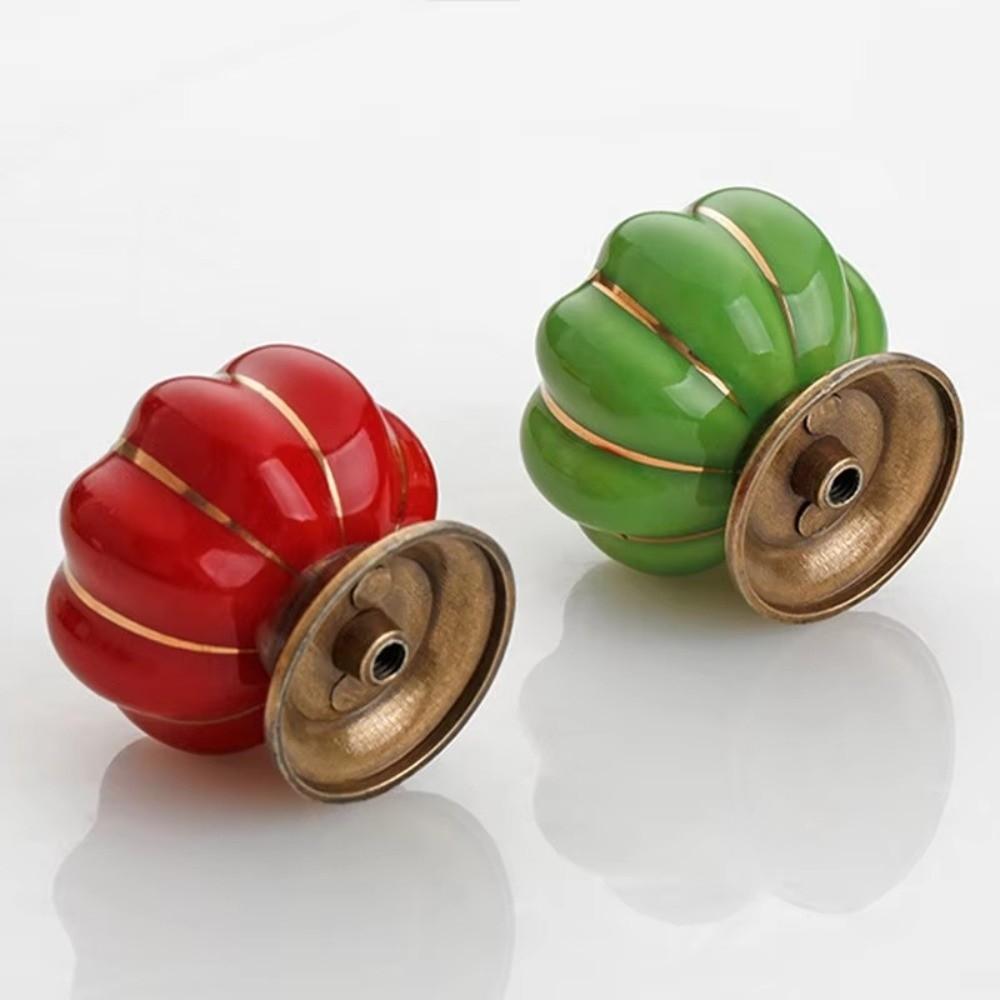 Colorful Drawer Pulls Pumpkin Shape Furniture Handles Vintage Cabinet Handles Furniture Doors