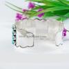 Natural Arizona Turquoise Cuff Bracelet, Cluster Cuff Bangle, 925 Sterling Silver Cuff, Boho Statement Bracelet, Engagement Bracelet