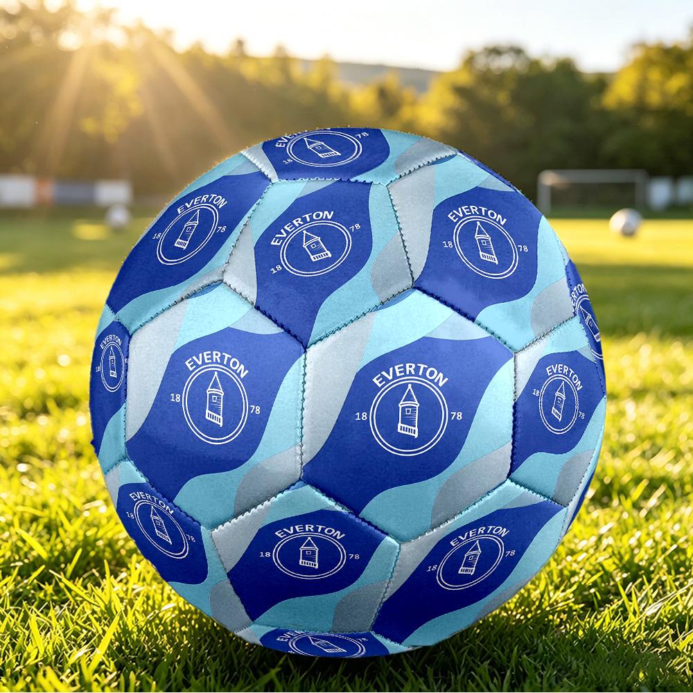 Everton Football Aufgedruckter Fußball Größe 5, Anti-Rutsch Erwachsenen Spielball Souvenir für Fußballfans