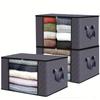 High Quality3pcs Large Capacity Foldable Fabric Storage Boxes with Flip-Top Lid & Handles, Durable Non-Woven Collapsible Organizer Bins for Closet,