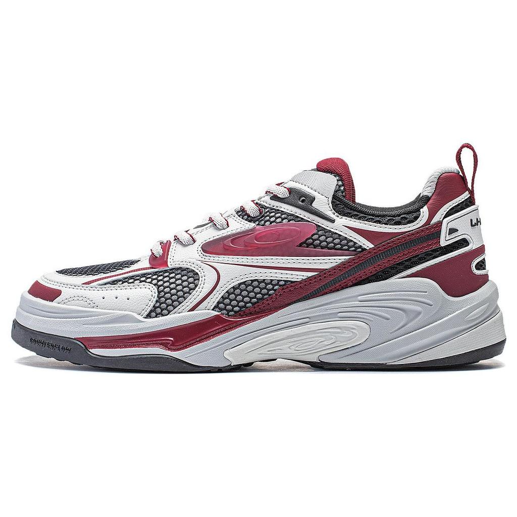 Li-Ning Flash Star 2 CF Series Comfortable Versatile Non-Slip Wear-Resistant Low-Top Casual Shoes Men Sneakers Black Gray Red AGLT171-1