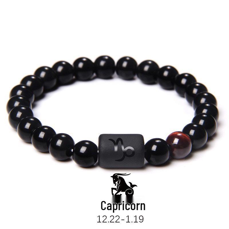Pulsera de Ojo de Tigre y Piedra Pintada de las Doce Constelaciones