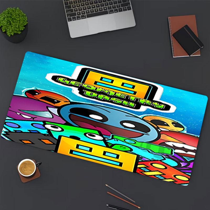 Geometry Dash Print Mouse Pad, for Keyboard Pad Laptop PC Mat for Office Home Use, Desk Decor, Perfect Birthday Gift for Gamers