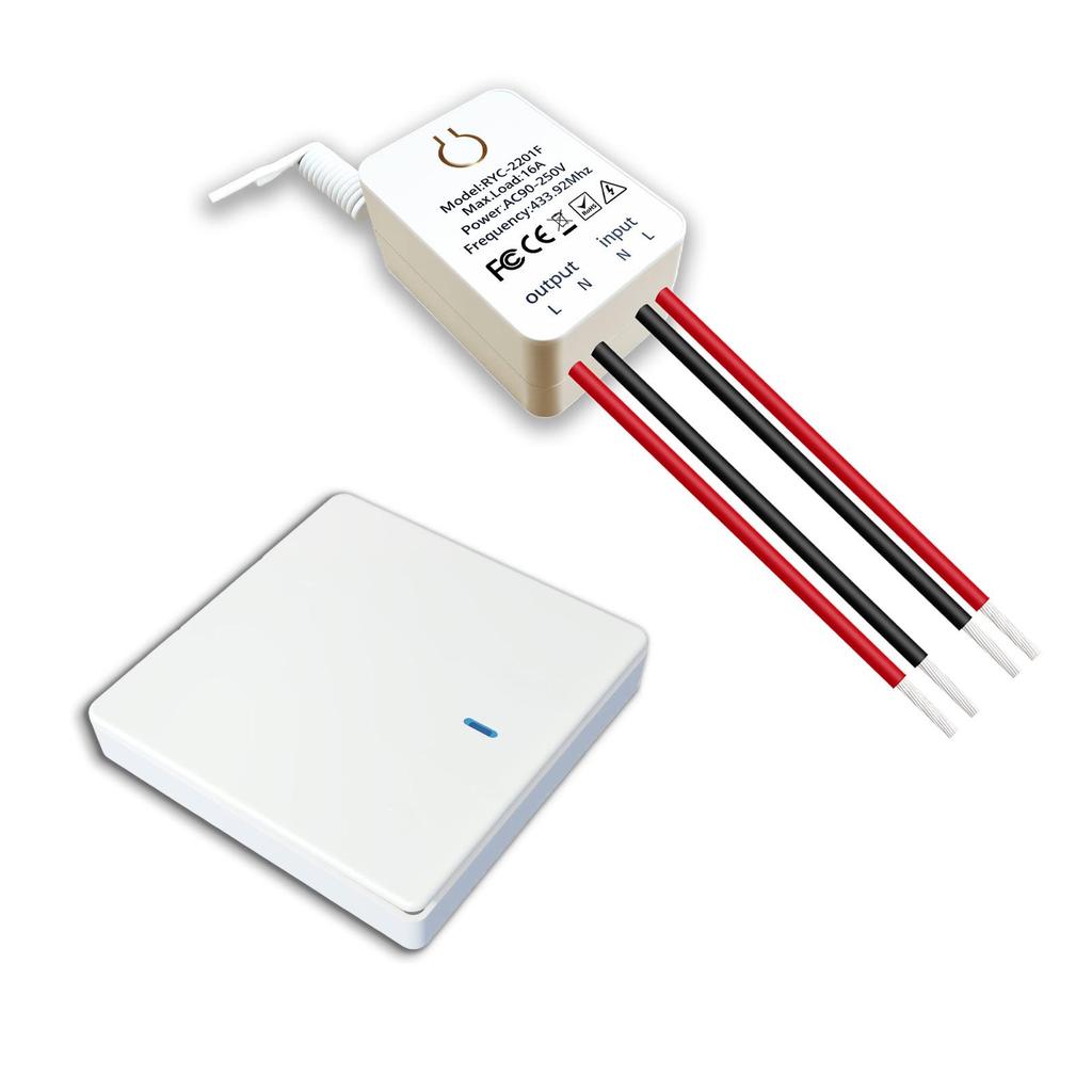 Smart Wireless Light Switch - No Wiring Needed, Remote Control, Stick Anywhere, 110V/220V Compatibility.