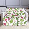 "Grinch Christmas Pattern Blanket" Patterned flannel blanket perfect for the bedroom living room, sofa, or a little nap