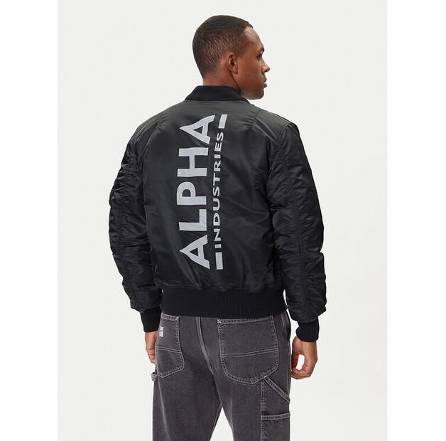 Alpha Industries MA-1 Jacket Zip-off Hood with Print On Back 128113