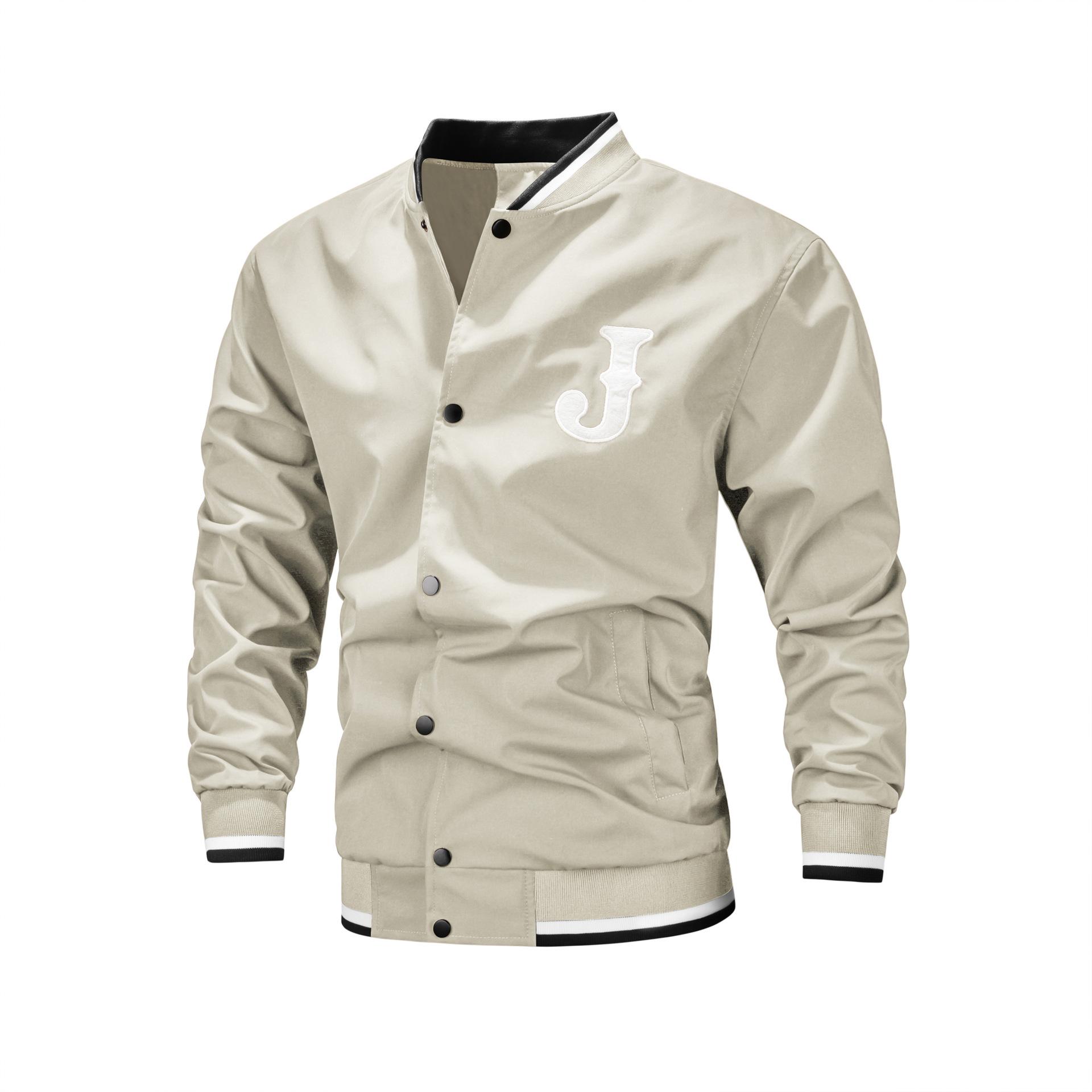 

Мужская спортивная куртка с вышивкой букв, куртка с длинным рукавом S