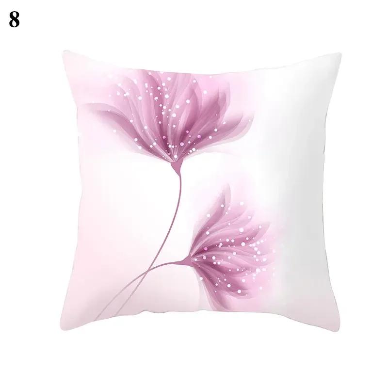 Abstract Print Flower Cushion Cover Sofa Seat Pillowcase Living Room Home Decorative Accessories Pillow Cases 45X45Cm