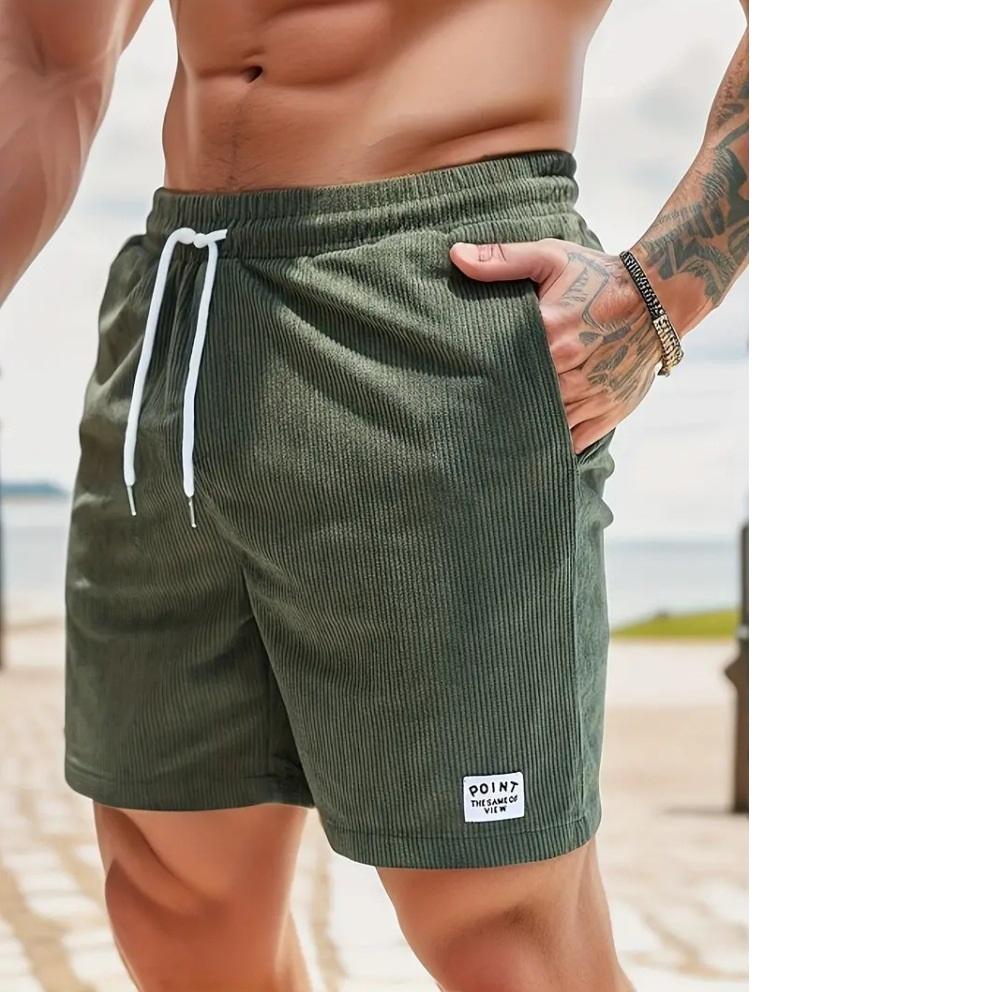 Pantaloni sport de vară cu dantelă solidă, culoare solidă, pantaloni scurți simpli cu cinci puncte, pantaloni scurți pentru bărbați, pantaloni casual, mărime mare