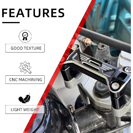 Handlebar Risers for Hawk 250,CNC Motorcycle Riser Handle Bar Clamp Mounts for 22.2mm Handlebar Hawk250/Hawk 250cc(Not Fit Hawk 250 DLX) - Black