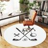 1pc golf club golf ball Round Chair mat Area Rug - Non-Slip, Floor Mat for Office, Bedroom, and Indoor Decor c1118149