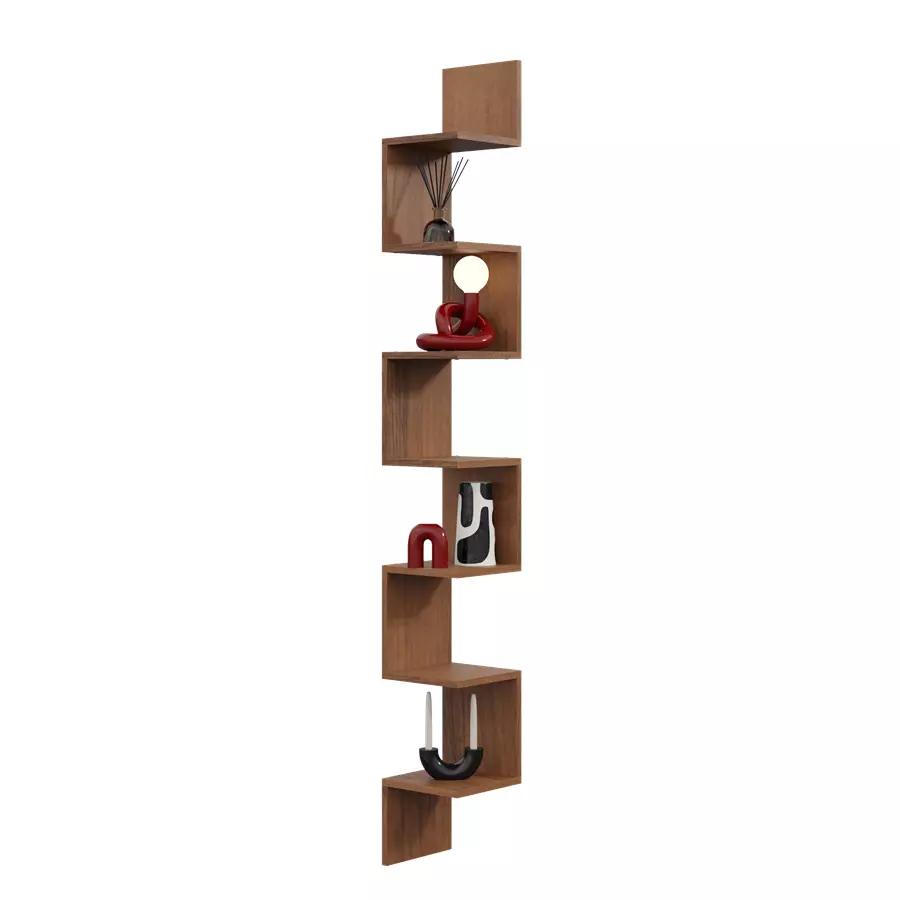Modern Maxi Hanging Corner Shelf - 202cm black
