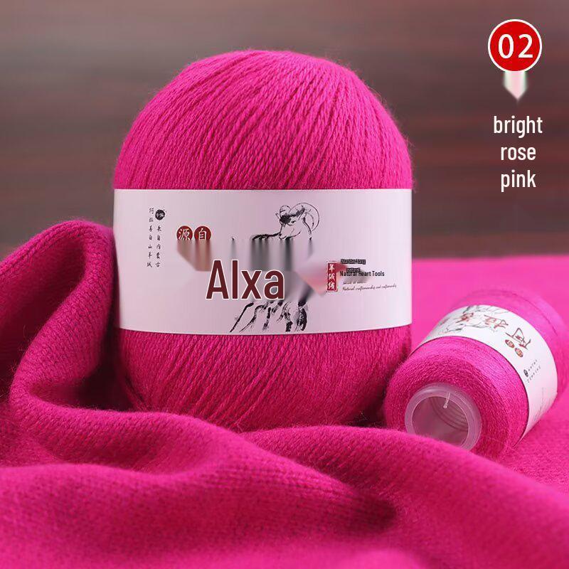 Hand-Knitted Medium-Thick Pure Cashmere Yarn Ball for DIY Projects - Perfect for Scarves and Gifts
