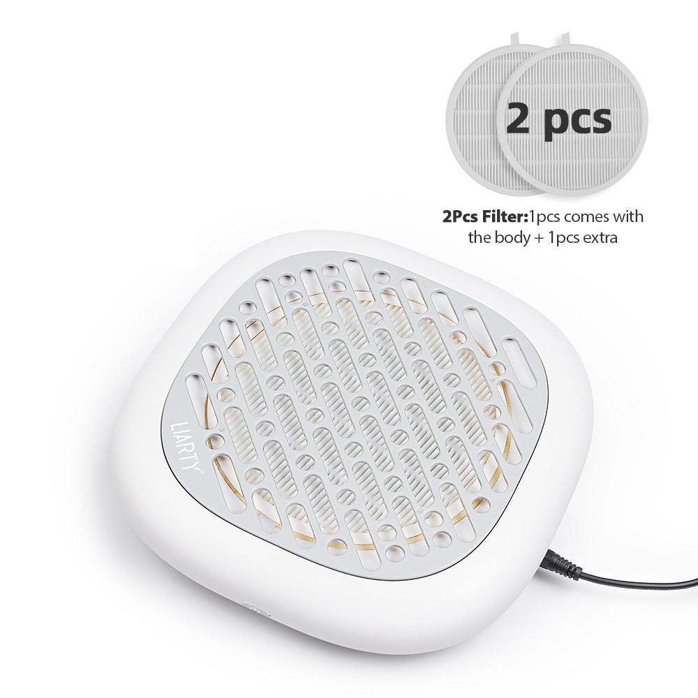 

130W Powerful Brushless Nail Dust Collector Super Suction Nail Dust Extractor Nail Art Manicure Fan Vacuum Cleaner With 2 Filter EU PLUG (220-240V) серый