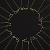 Fashion 12 Constellation Zodiac Star Sign Pendant Clear Zircon Women Necklaces Pisces Aries Taurus Horoscope Amulet Jewelry