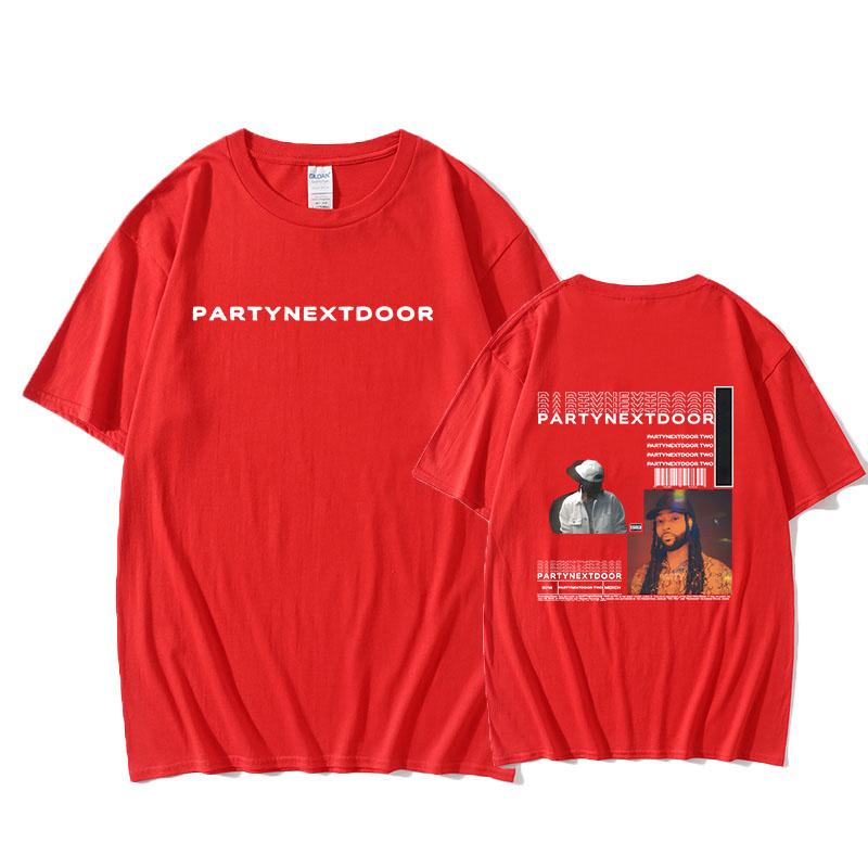PARTYNEXTDOOR T-shirt Double-sided Printing Grunge High Quality Tee-shirt Funko Pop Fashion Tshirt Ropa Hombre Gothic Clothes