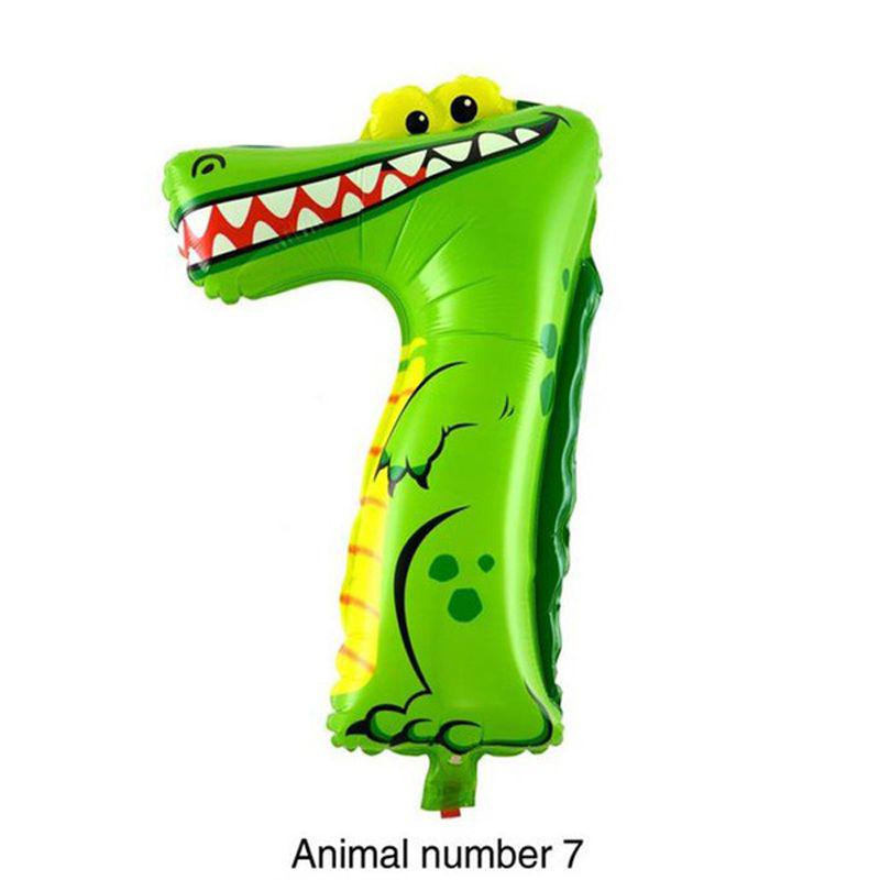 Premium Self Inflating 16 Inch Foil Number Balloon Happy Birthday Large Animal Design