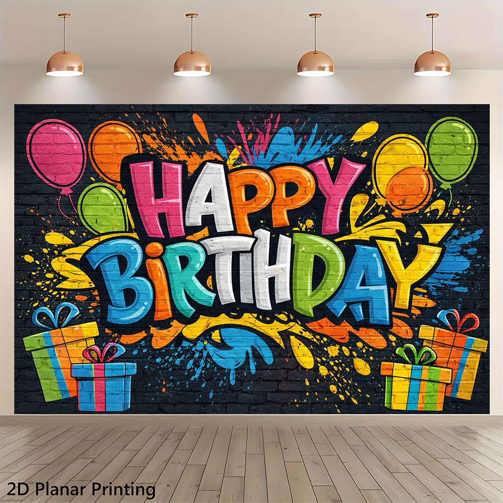 Party Backdrop Happy Birthday Birthday Photo Booth Background Wall Decor