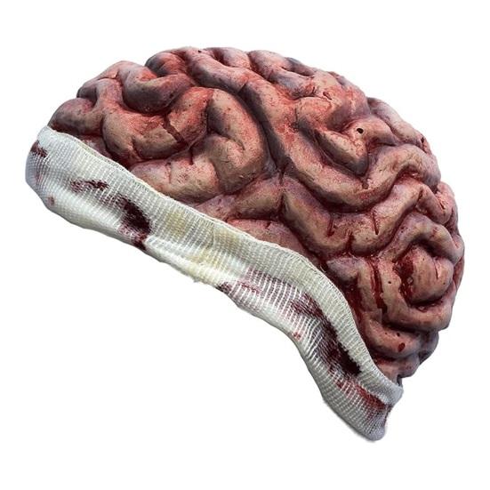 Zombie Brain Cap Creepy Latex Headpiece Realistic Brain Hat Halloween Costume Headwear for Cosplay Horror Themed Parties