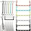 5 Holes Sturdy Plastic Clothes Closet Organizers and Storage, Space Saver Organization, College Dorm Room Essentials