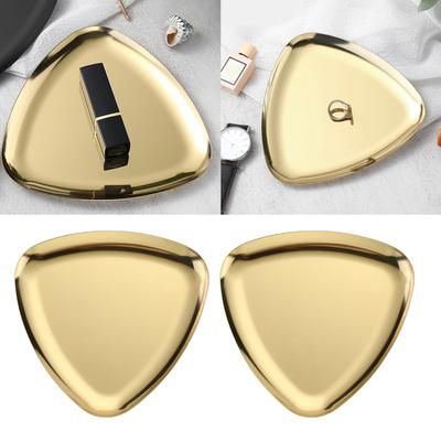 Elegante Bandeja Metálica Triangular Para Joyería Y Cosméticos Organizador Decorativo Para Hogar Oficina Exhibición