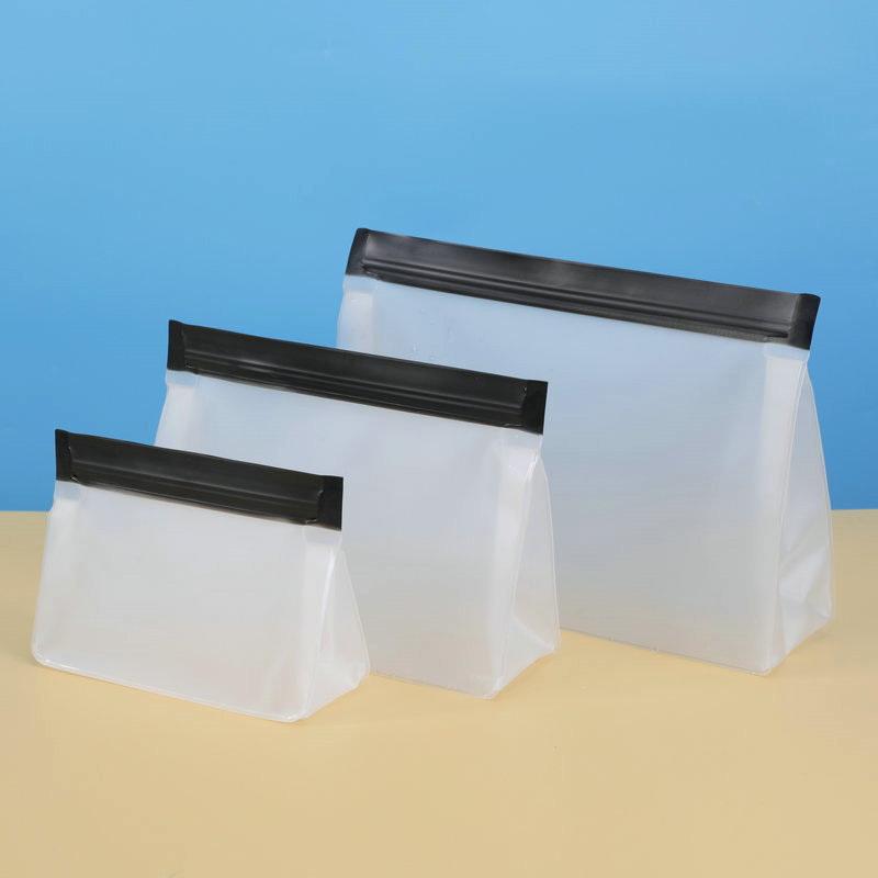 Reusable Food Storage Bag Upgrade Leakproof Top Stand Up Freezer Sandwich Ziplock Bag Silicone Peva Food Preservation Shut Bag