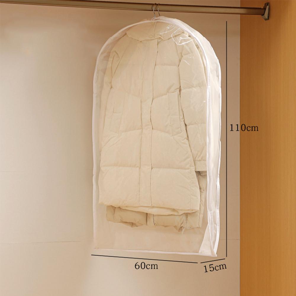 

Сумки-органайзеры для гардероба Пуховик Вакуумный подвесной мешок на молнии Чехол для одежды Защита от пыли Экономия места Сумка для хранения ткани