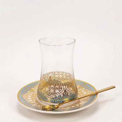 3pcs Turkish Style Glass Mug Coffee Cup Milk Cup Breakfast Cup Water Cup Black Tea Cup