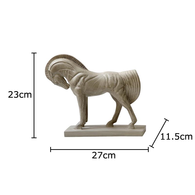 

Tang Warhorse Sculpture Desk Decoration Retro Warhorse Creative Ornaments Horse Crafts Resin Statue Room Aesthetic Decor