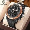 FOXBOX Fashion Outdoor Electronics Watches Male Luxury Casual Waterproof Luminous Alarm Auto Date Dual Digital Display Man Watch