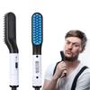 Portable 2 In 1 Electric Heated Brush Hair Straightener Straightening Men Quick Styler Beard Comb Electric Comb For Hair