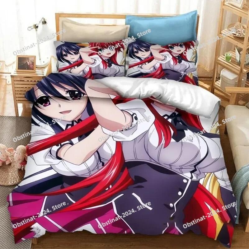 Anime High School DxD Bedding Set Printed Duvet Cover Pillowcase Single Double Style Queen King Size Sets