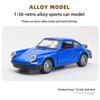 Alloy Car Model Beetle Benz Porsche Vintage Car Desktop Decor Open Door Force Carrying Car Accessories Interior Decoration
