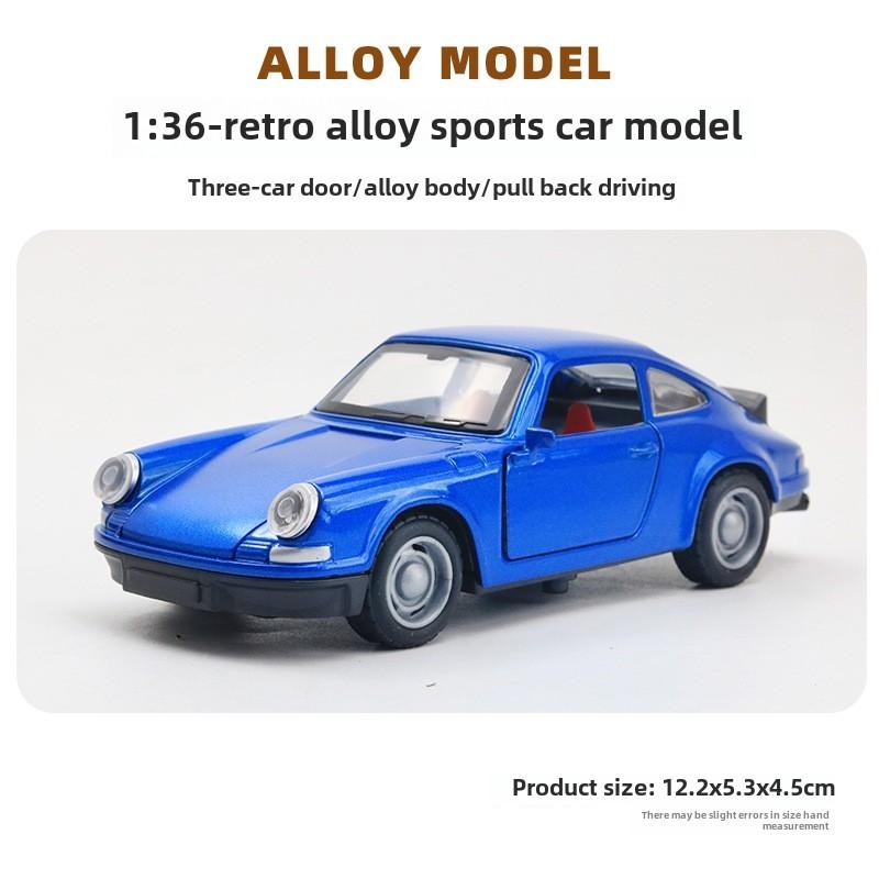 Alloy Car Model Beetle Benz Porsche Vintage Car Desktop Decor Open Door Force Carrying Car Accessories Interior Decoration