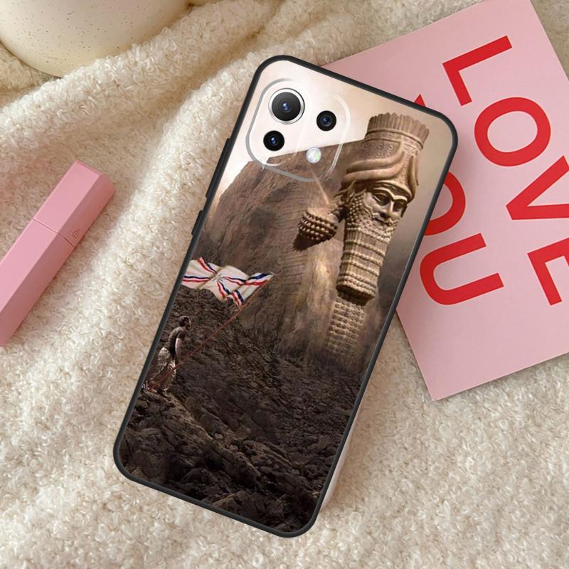 Lamassu Assyrian Winged Bull Case For Xiaomi 14 15 Ultra 15T 14T 13T Pro 17 Pro Max POCO X7 Pro X3 X5 X6 F5 F6 F7 F8 Cover