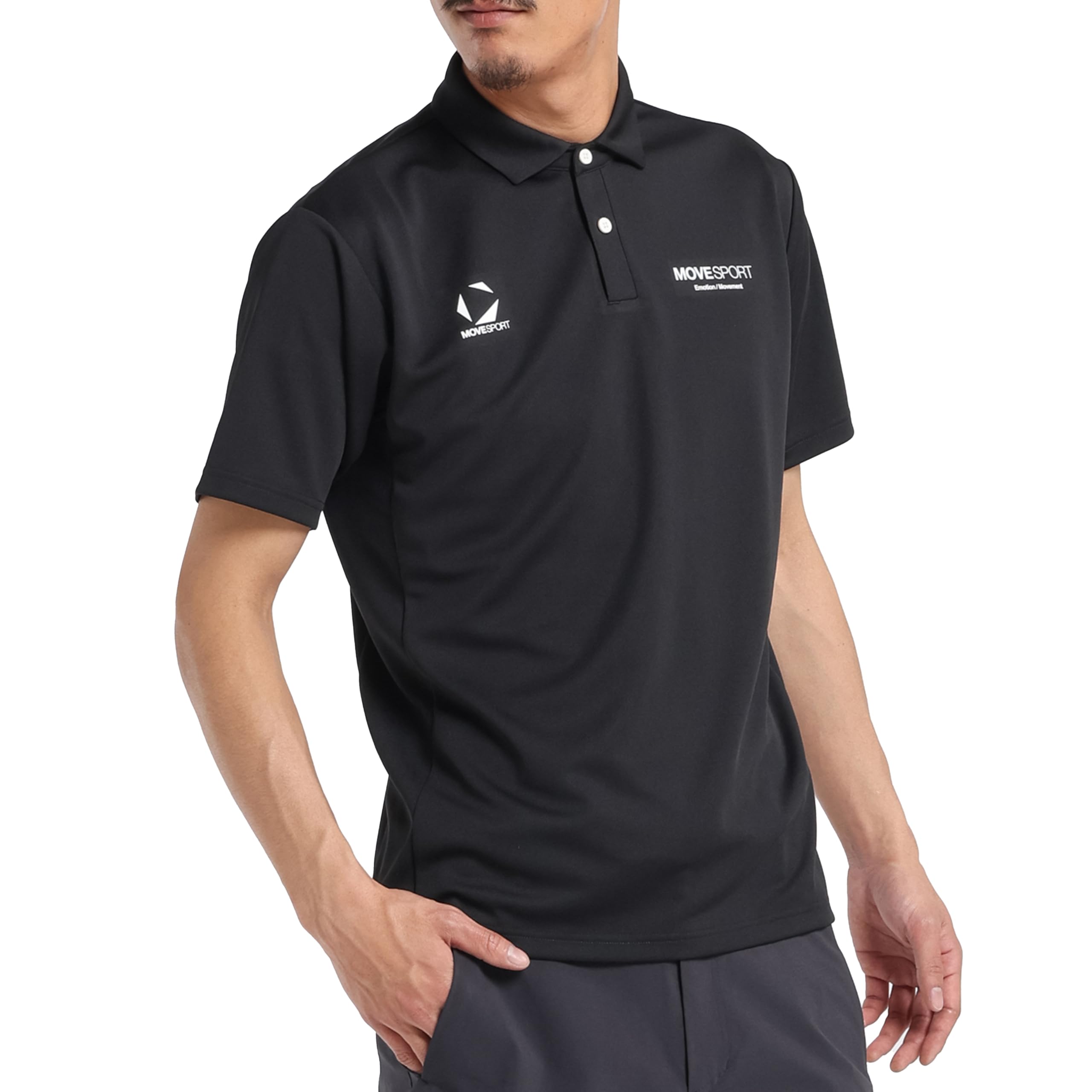 

Спортивная футболка-поло с коротким рукавом Move Sports Descente для мужчин BK00, влагоотводящая, быстросохнущая, для тренировок, бега, ходьбы, (ST5SHS05M)