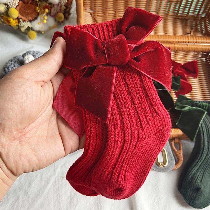Spring Autumn Girls Short Socks Children Toddler Soft Cute Bow Kids Breathable Cotton Newborn Kids Socken For 0-5 Years