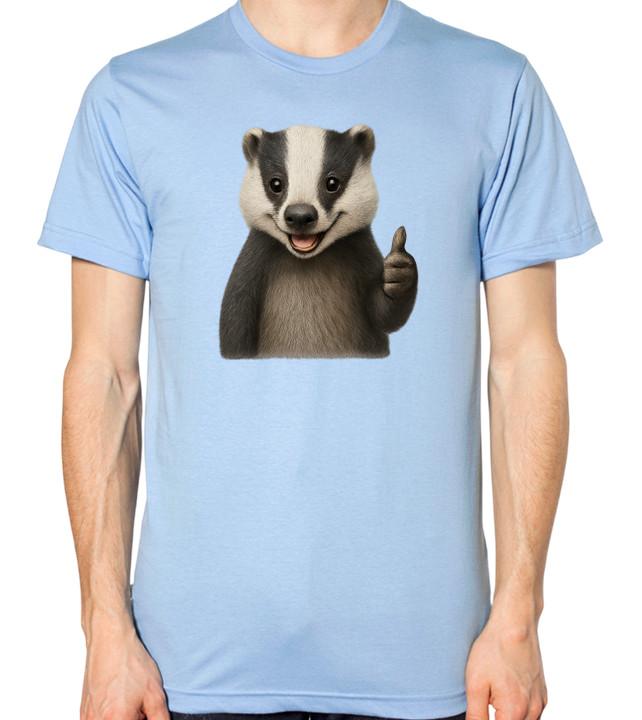 Cute Badger Thumbs Up Unisex T-Shirt S разноцветный