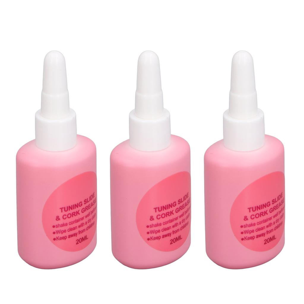 3Pcs Brass Instrument Lubricant Slide Grease Odorless Rustproof Trumpet Valve Oil 20ml