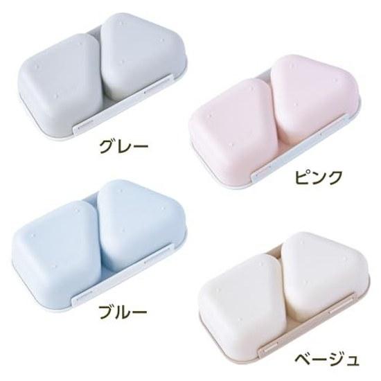 OSK Onigiri Lunch Case Bento Box 465ml Mocha Beige Mold Antibacterial Lockable Microwave Safe LS-15 Made Japan