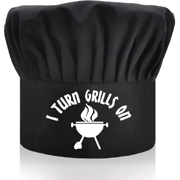 DYJYBMY BBQ Master, Adult Adjustable Kitchen Cooking Hat Funny BBQ Chef Hat for Men Woman Husband Dad BBF Grills