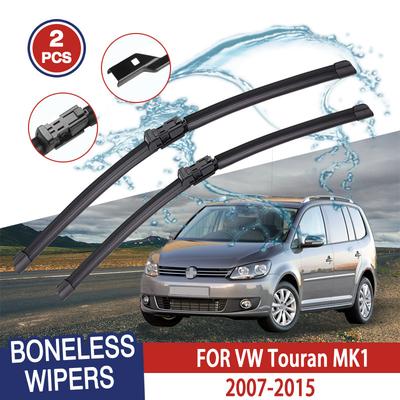 Wiper Blades For VW Touran MK1 2007-2015 Front Windshield Clean Window Windscreen Auto Parts Car Rain Brushes 24''+18''
