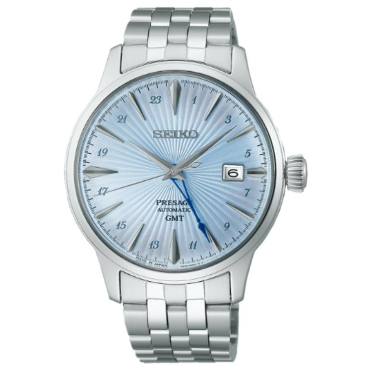 SEIKO Presage 50m Waterproof Automatic Mechanical Movement Stainless Steel Strap Watch Men s Watches SARY241 Blue Dial