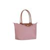 Longchamp Le Pliage Club 28 Snap Zipper Closure Leather Trim Tote Bag Women Tote Pink 2605319ESP44