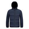 Rib Clothes, Cotton-padded Clothes, Men's Winter Removable Hat, Piled and Thickened Solid Color Cotton-padded Jacket.
