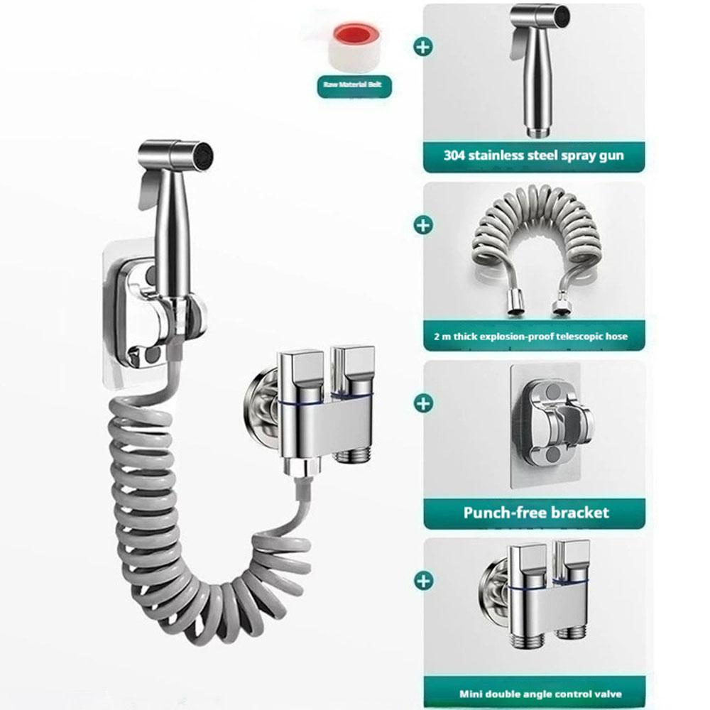 Handheld 304 Stainless Steel Toilet Companion Set Toilet Flushing Boosting Spray Head Toilet Women's Washers Accessories