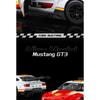 1/24 Ford Mustang GT3 Co-brand Version Alloy Sports Car Model Metal Track Racing Car Vehicle Model Sound and Light Kids Toy Gift
