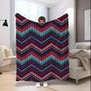 Zigzag Pattern Blanket Microfiber Flannel Cover Blanket Bedroom Living Room Sofa Soft And Comfortable Home Decoration